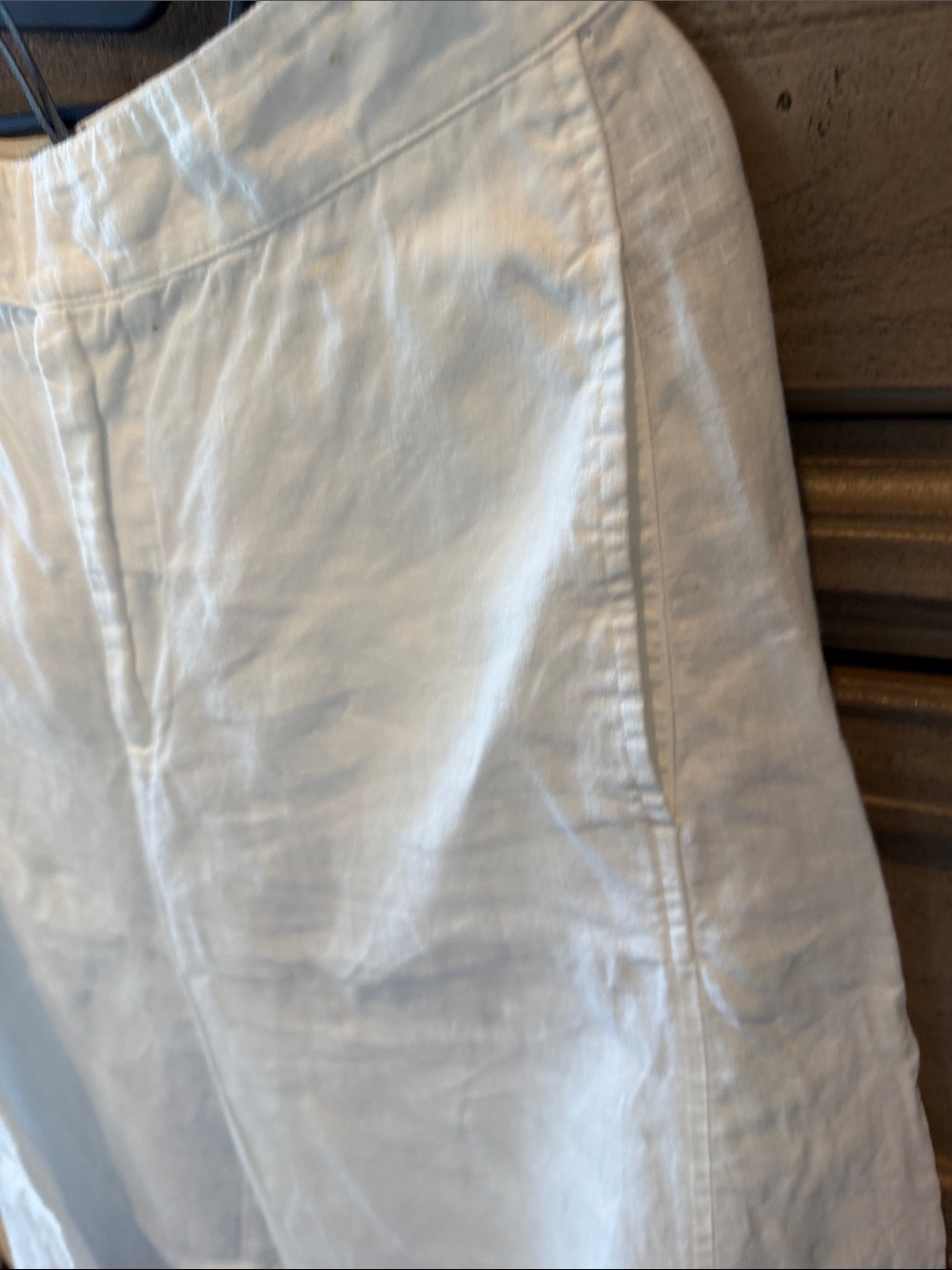 Anthropologie White Linen Wide Leg Pants - Picture 8 of 8